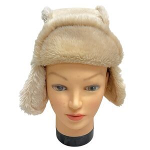 Baby‎ Gap M/L 4-5 Years Warm Faux Fur Trapper Ushanka Beige Winter Hat